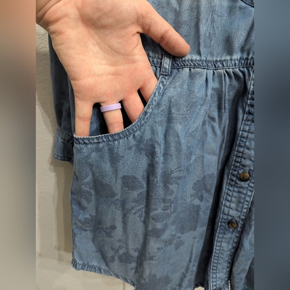 American Eagle Outfitters Washed Denim Long Sleeve Dress, size XS - Picture 4 of 8